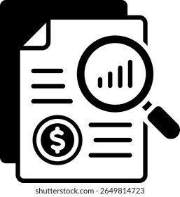 Elemento de icono de auditoría empresarial para diseño
