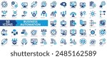 Business automation icon collection set. Containing process, digital transformation, industry 4.0, productivity, technology, business, integration icon. Simple flat  vector illustration.