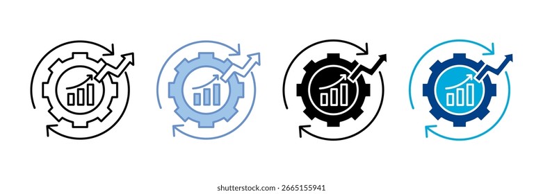 Business Automation Icon Set Multiple Style Collection
