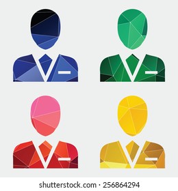 business avatar icon Abstract Triangle Geometrical background 