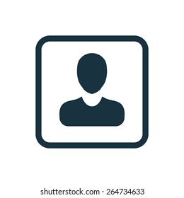 business avatar icon Rounded squares button, on white background 