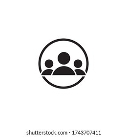business avatar man icon.3 man icon in circle.   