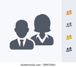 Business Avatar Pair - Carbon Icons. A professional, pixel-aligned icon. 