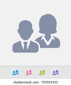 Business Avatar Pair - Granite Icons. A professional, pixel-perfect icon.