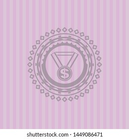 business award icon inside badge with pink background