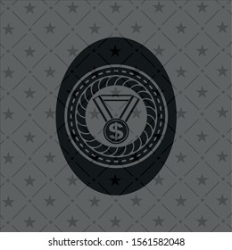 business award icon inside dark emblem