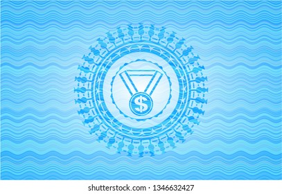 business award icon inside water badge.