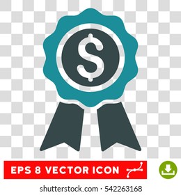 Business Award vector icon. Image style is a flat soft blue iconic symbol.
