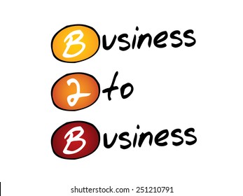 Business To Business (B2B), business concept acronym