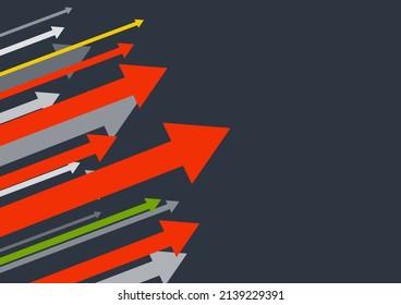 Business background. Arrow success moving up graph. Statistic economy graphic vector illustration.