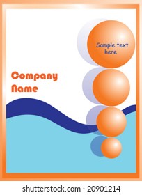 Business background with blue and orange