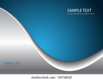 Business background blue and silver, vector.