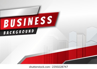 business background design white and red black shape banner