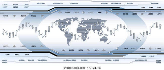 Business background with digits and lines