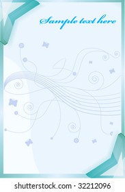 Business background with floral elements and space for text. Vector.