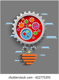 Business background of Gears infographic background.vector