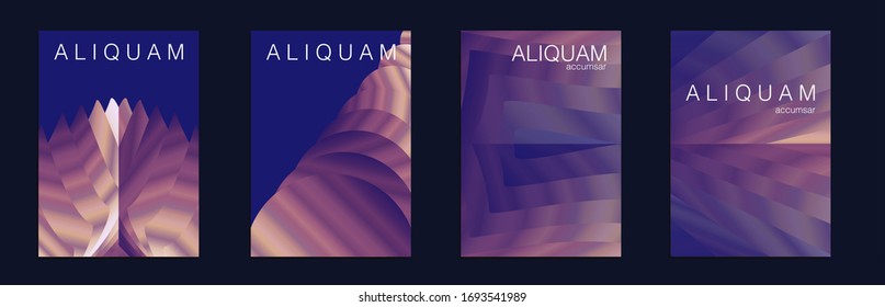 Fondo empresarial. Textura líquida geométrica. Diseños mínimos de fluido. Plantilla de vectores abstractos. Textura de degradado de papel pintado metálico índigo y púrpura. El Lujoso Volante De Lujo.