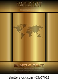Business background gold, vector.
