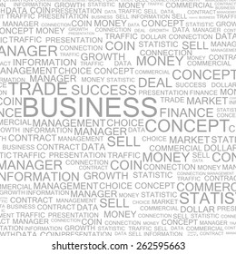 Business background. Gray words as simple texture.