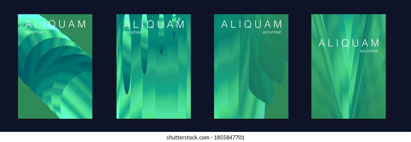 Business Background. Green and Aqua Menthe Metallic Fluid Minimal Designs. Abstract Vector Template. Geometric Liquid Texture. Vintage Paper Gradient Texture. Light Stylish Luxury Flyer.