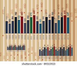 Business background including charts and graph.