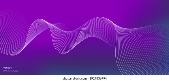 Business background lines wave abstract stripe design. Gradient background, purple mesh abstract, vector blurred soft blend color gradation.