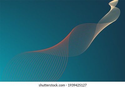 Business background lines wave abstract stripe design. Gradient background, vector blurred soft blend color gradation.