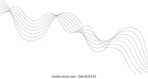 Líneas de fondo de negocios ondulan diseño de rayas abstractas. Elemento digital de onda Abstractas para el diseño. Elemento de diseño de línea ondulada curva. Tecnología, ciencia de datos, patrón geométrico de bordes. 