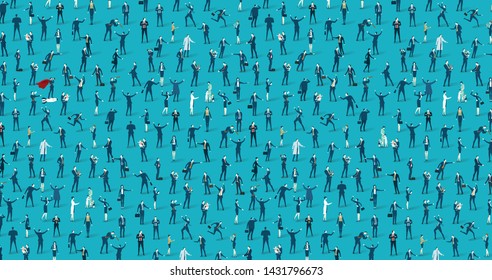 Business background made of a lots of business people in different situations