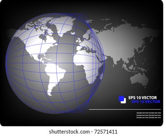 Business background with map of the world. EPS10 vector illustration.