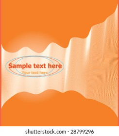 Business background with orange lines