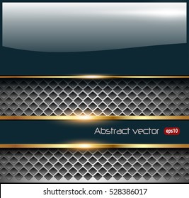 Business background with perforated metallic 3D texture, elegant vector illustration.