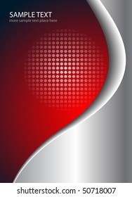 Business background red and silver, vector.