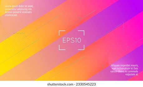 Business Background. Round 3d Pattern. Blue Techno Banner. Vector Layout. Light Horizontal Elements. Gradient Page. Tech Landing Page. Pink Business Background