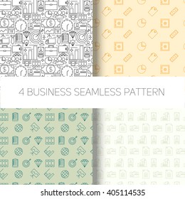 Business Background Seamless Pattern - Set