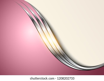 Ilustración vectorial elegante, rosa plateado de fondo de negocios.