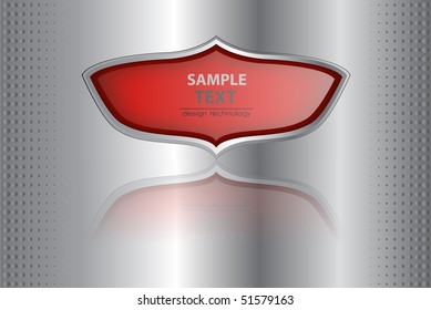 business background, silver with red world shield, vector.