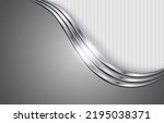 Business background with silver shiny wave on grey, 3D shiny elegant vector background.