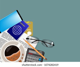 Business background supplies