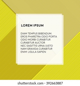 Business background with text place. Diagonal lines on yellow background. Vector Illustration