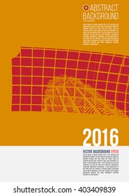 Business Background Vector Leaflet Brochure Flyer template A4 size design, annual report book cover layout design, Abstract orange presentation templates