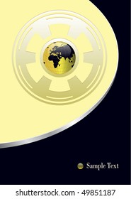 business  background with world globe, vector.