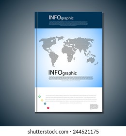 Business background with world map for web use.