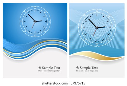 business backgrounds with clock