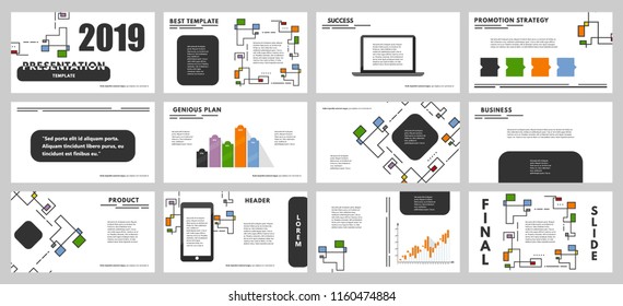 Business backgrounds of digital technology. Memphis elements for presentation templates. Leaflet, Annual report, cover design. Banner, brochure, layout, design. Flyer. Vector illustration