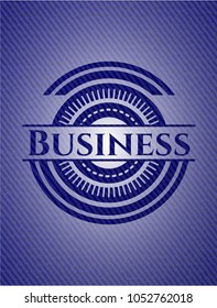   Business badge with jean texture