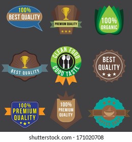Business badge set, vector format 