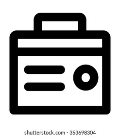 
Business Bag Bold Line Vector Icon

