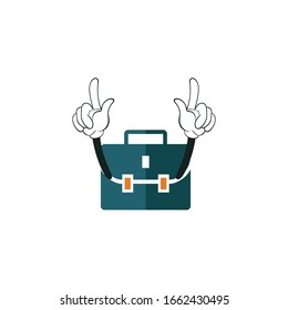 business bag cartoon characters design with white background. you can use for stickers, pins, mascot or patches