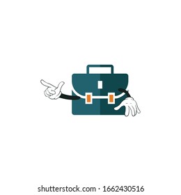 diseño de caricaturas en bolsas de negocios con fondo blanco. se puede utilizar para pegatinas, pasadores, mascotas o parches